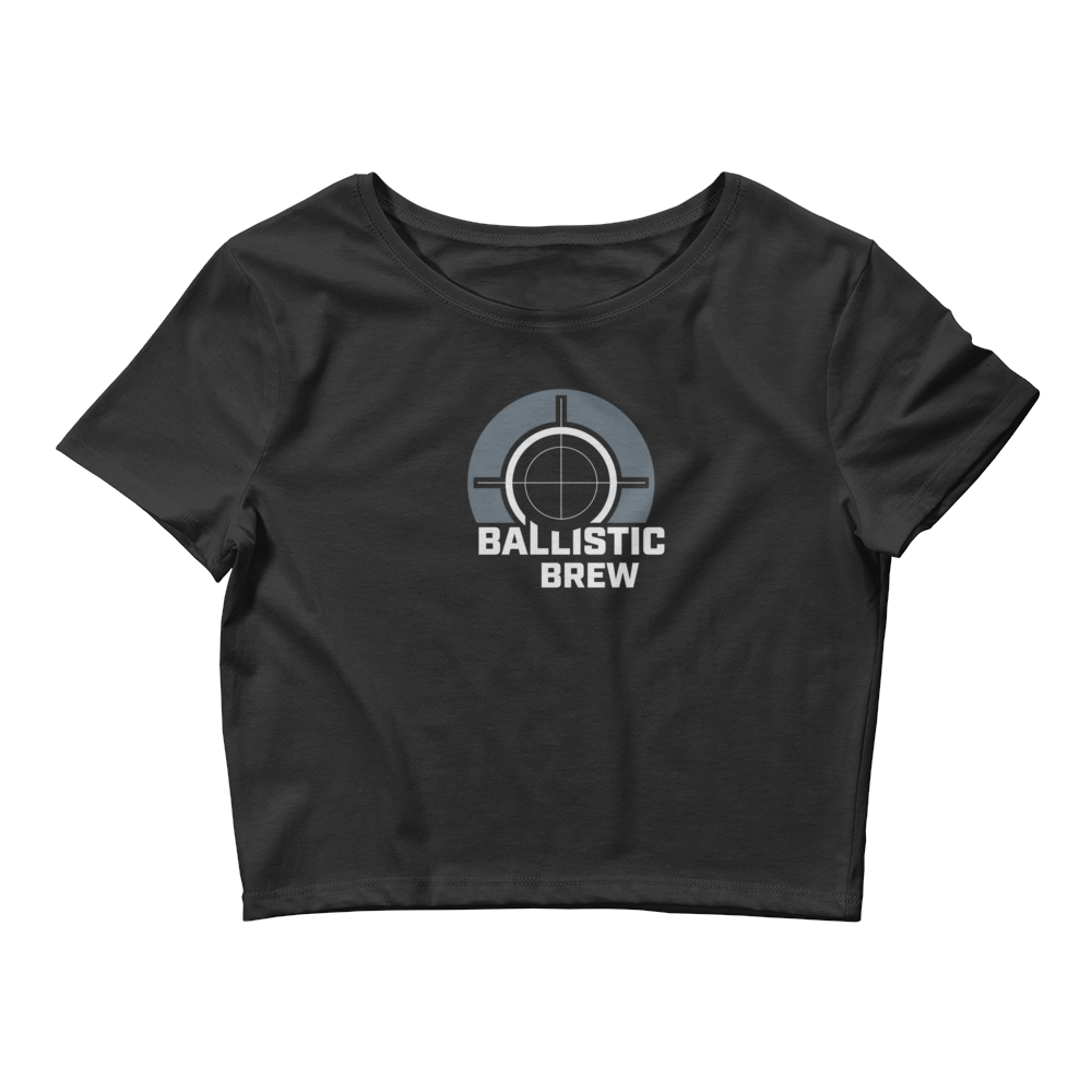 Ballistic Brew Women's Crop Tee - Black