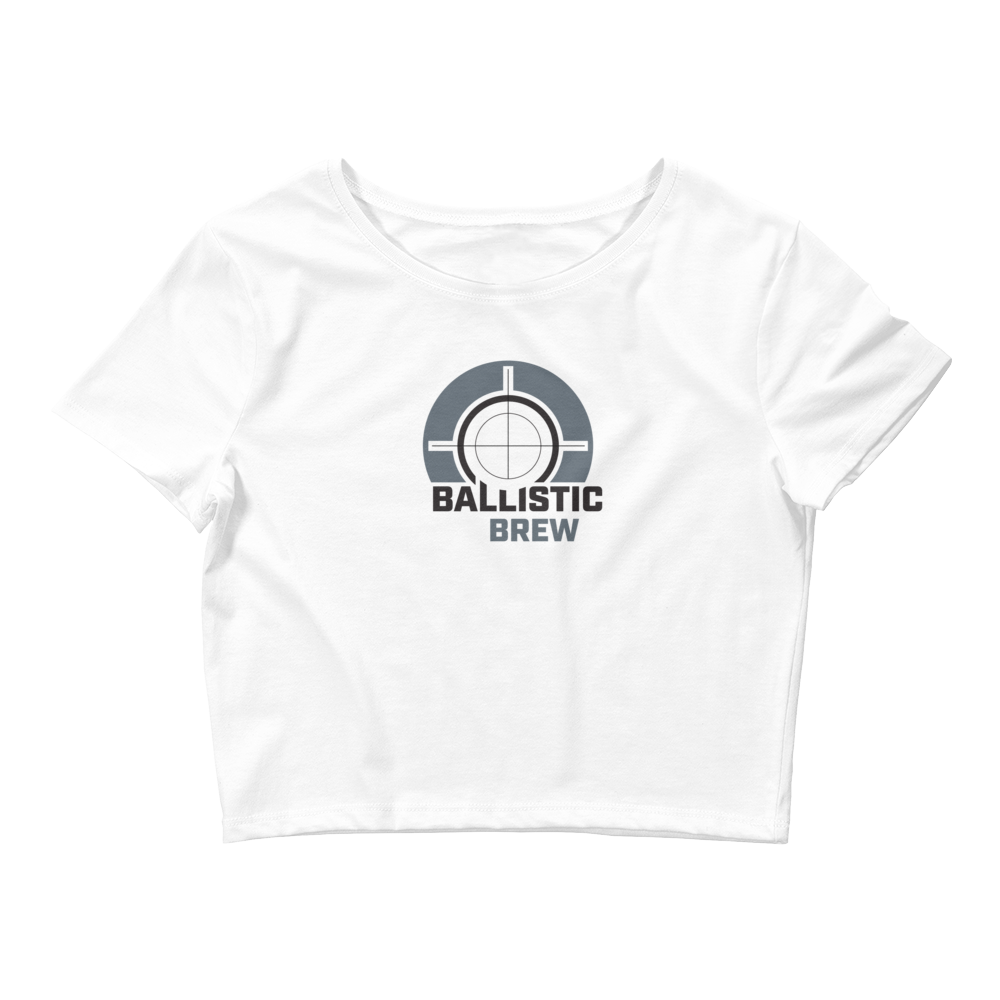 Ballistic Brew Women's Crop Tee - White