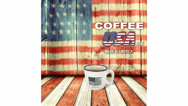 15 oz. Campfire Mug USA Flag Black/White - Image 8