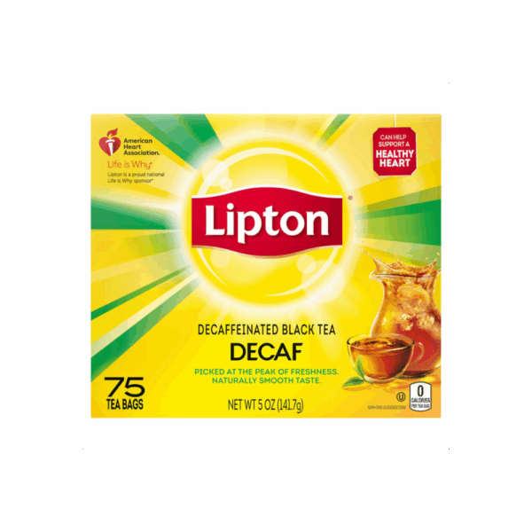 Lipton Tea Bags - All Natural - DECAF - 72ct Box