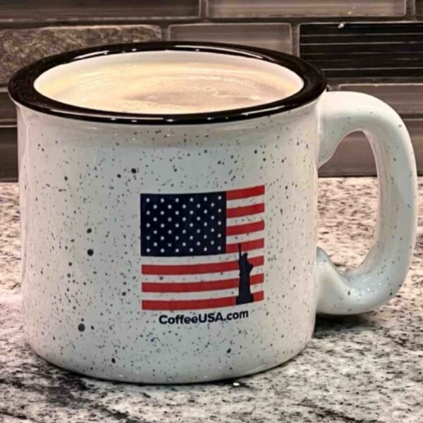 American Flag Mug - Ceramic Campfire Mug USA  Patriotic - Image 2