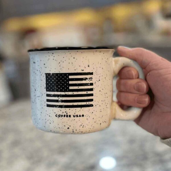 15 oz. Campfire Mug USA Flag Black/White - Image 3