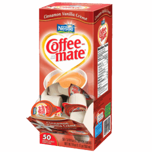 Coffee-mate Liquid Creamer Tubs - Cinnamon Vanilla Crème - 50ct Box