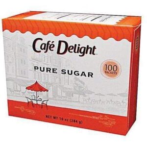 Cafe Delight Sugar Packets - 0.1oz Packets - Retail Box of 100