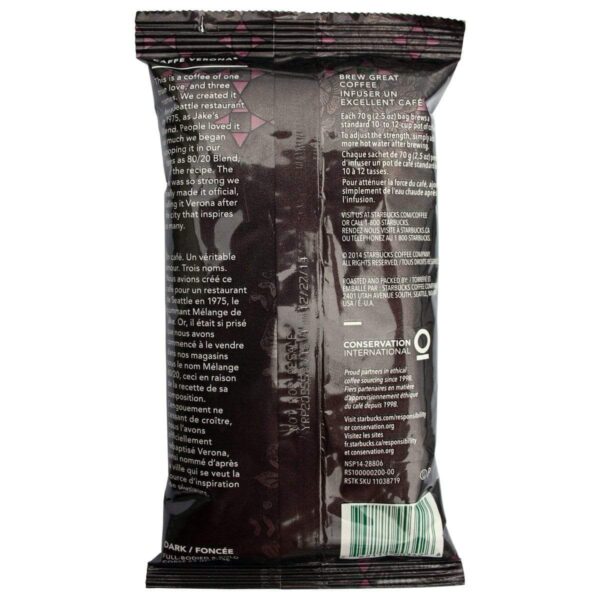 Starbucks Coffee - Caffe Verona - 2.5 oz. Pillow Pack - 18 Count Box - Image 2