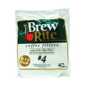 Brew Rite Coffee Filters - #4 Cone (Paper, No. 4 Size) - Box of 480 10.00% Off Auto renew