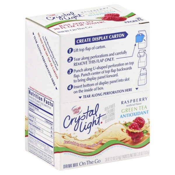 Crystal Light Drink Mix - Raspberry Green Tea - On The Go Sticks - 120 Count Packets - Image 3
