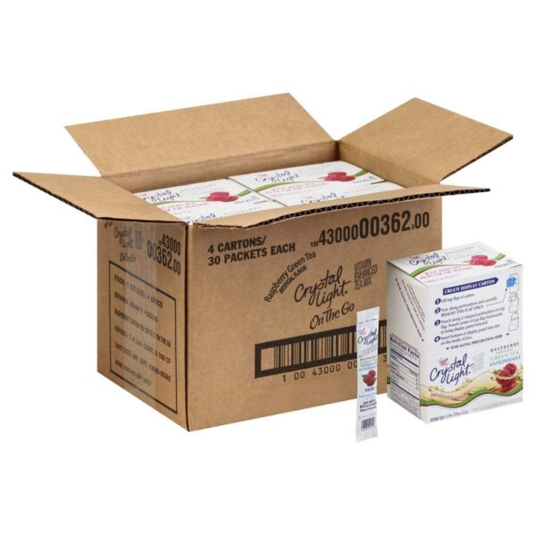 Crystal Light Drink Mix - Raspberry Green Tea - On The Go Sticks - 120 Count Packets - Image 2