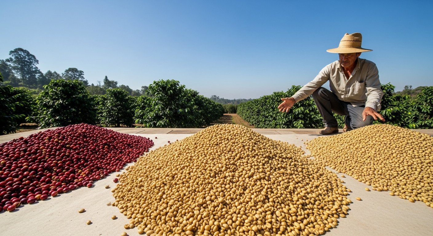 coffee processing methods washed natural honey flavor