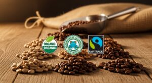 coffee certifications organic Rainforest Alliance Fairtrade