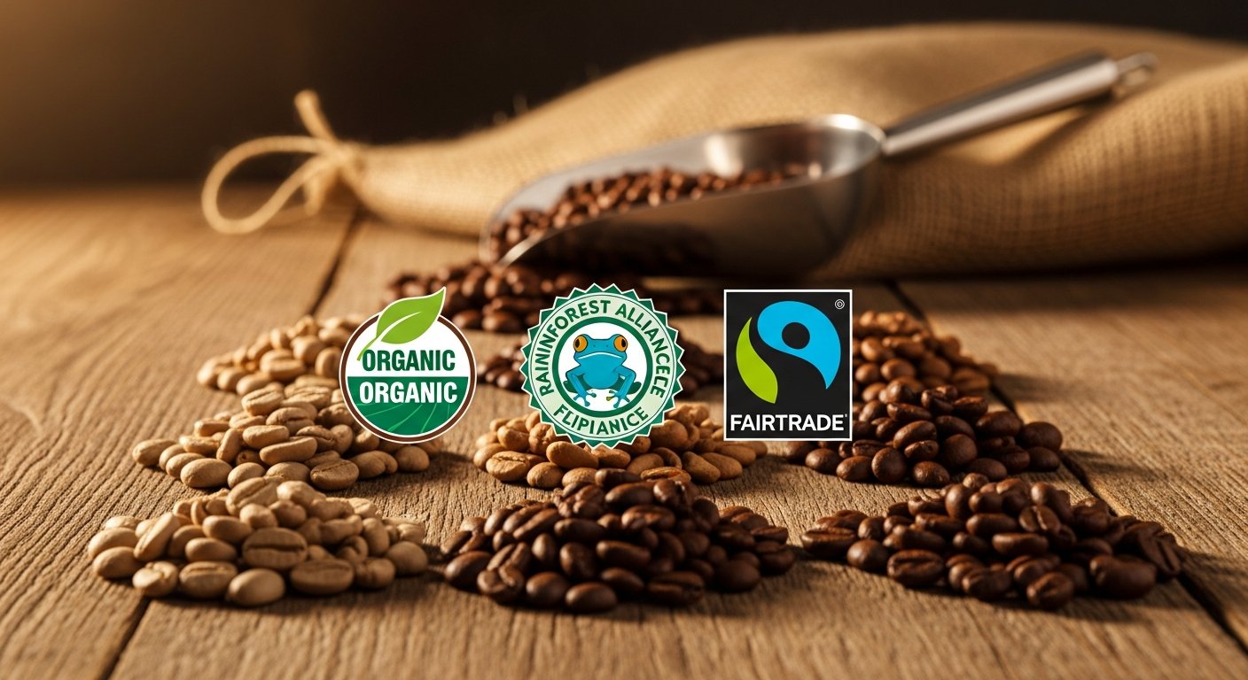 coffee certifications organic Rainforest Alliance Fairtrade