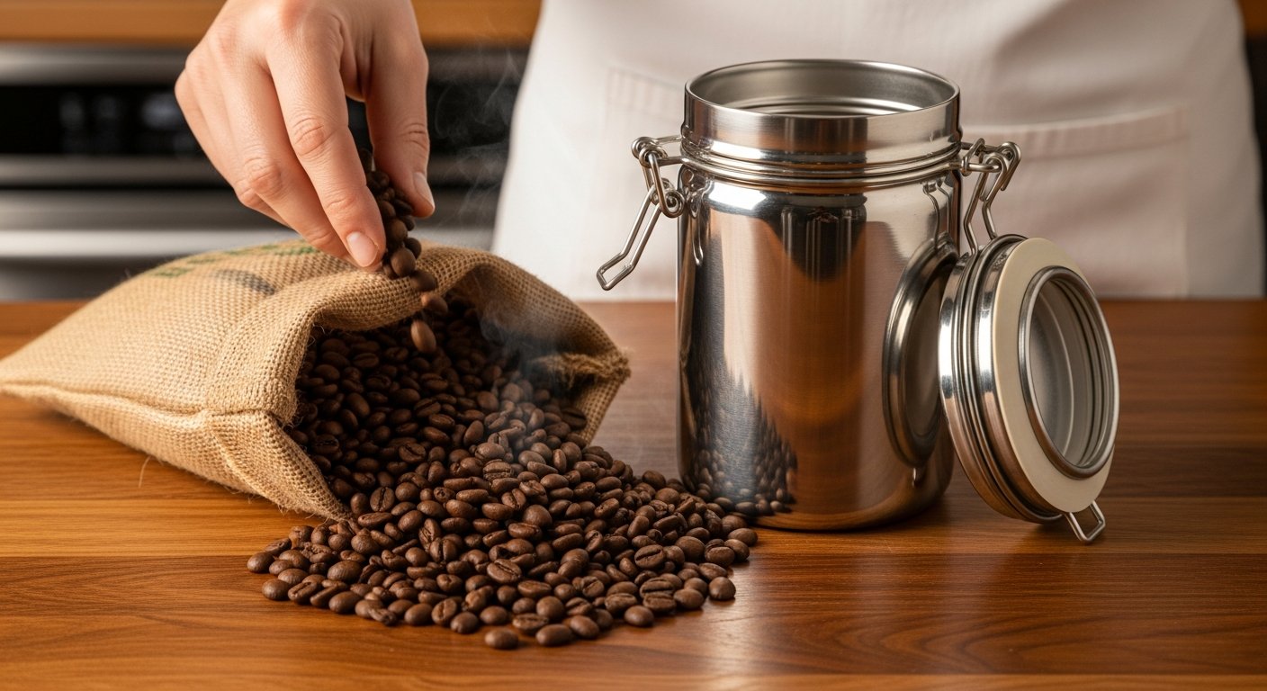 fresh roast coffee storage airtight container best practices