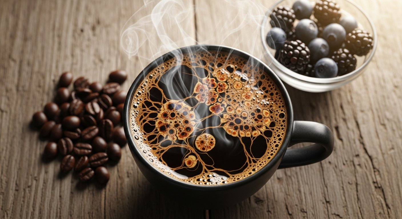 organic coffee antioxidants gut brain health scientific research